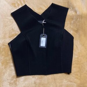 NWT Rag & Bone bodycon black crop top